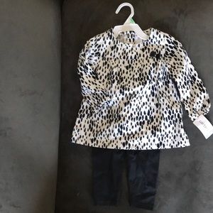 NWT Carter’s 18 month shirt and tights set